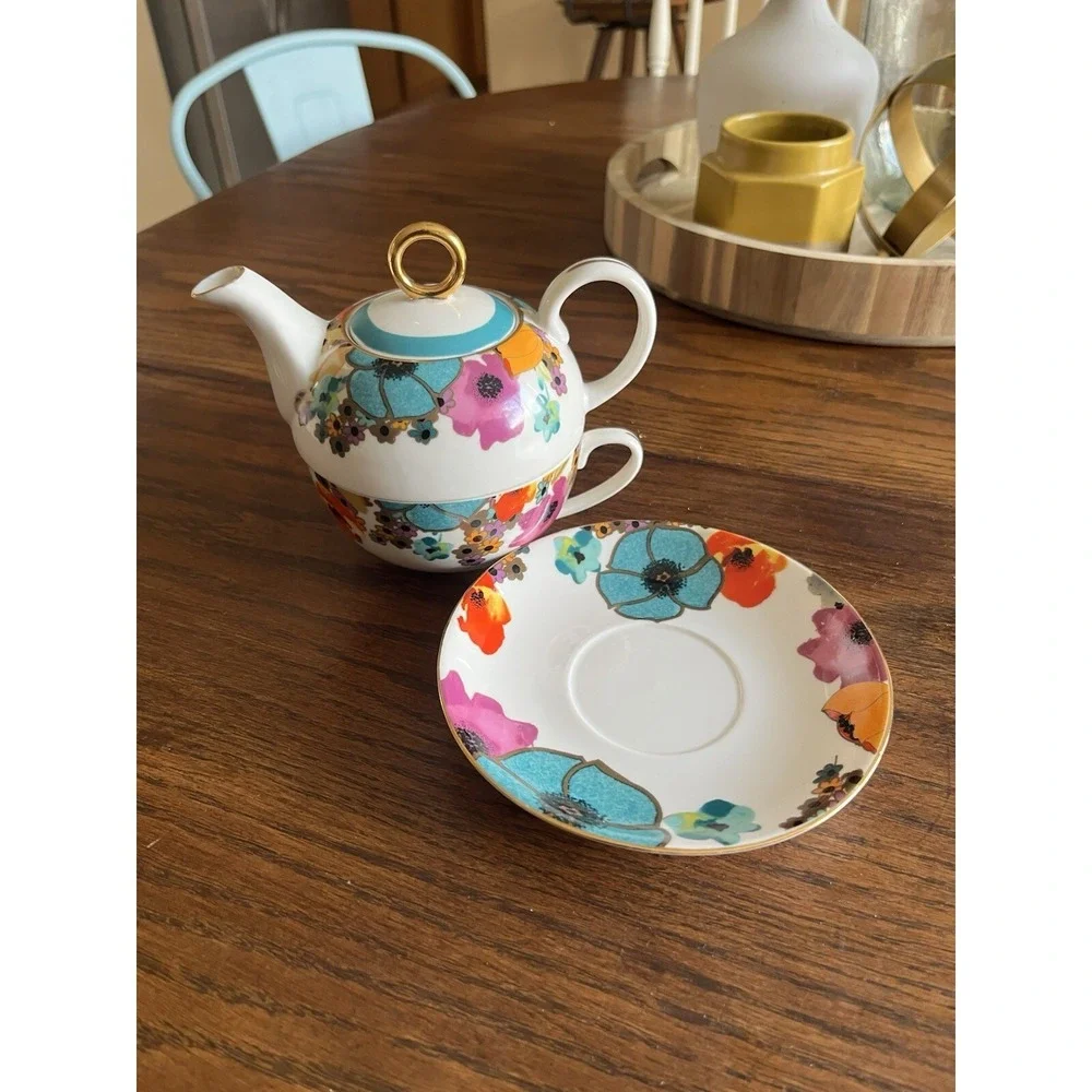 Grace Teaware Meadow Joy Fine Porcelain Tea For One Set